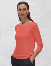 MELA PURDIE-F01 2630 Relaxed Boat Neck Coral