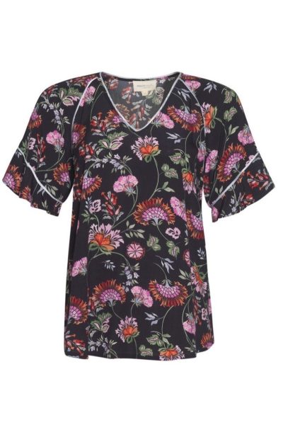 Madly Sweetly - Fan Tale Top MS1405 - Navy Multi