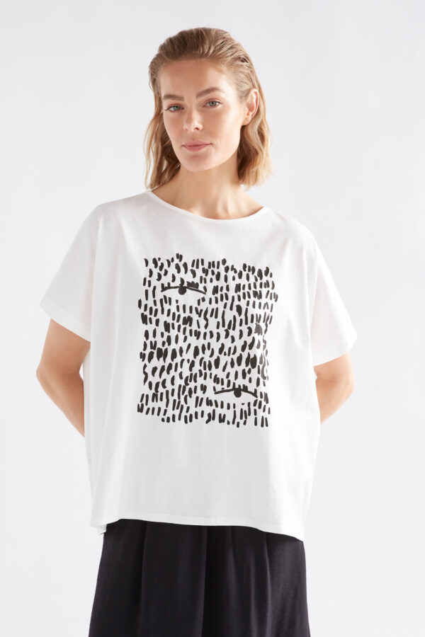 ELK - Bruk Tee - Black Tropea Placement Print