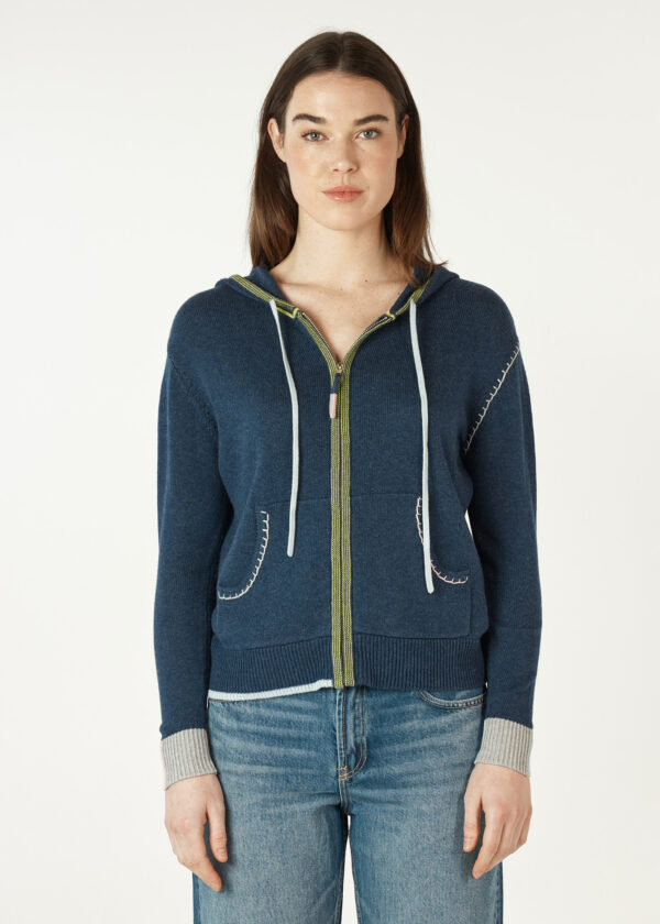 ZACKET & PLOVER - Hand Craft Hoodie ZP7139 - Denim - Image 6