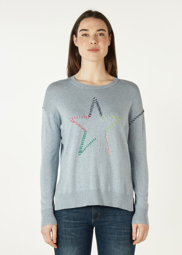 ZAKET & Plover - Super Star Jumper ZP7138 - Chambray - Image 2