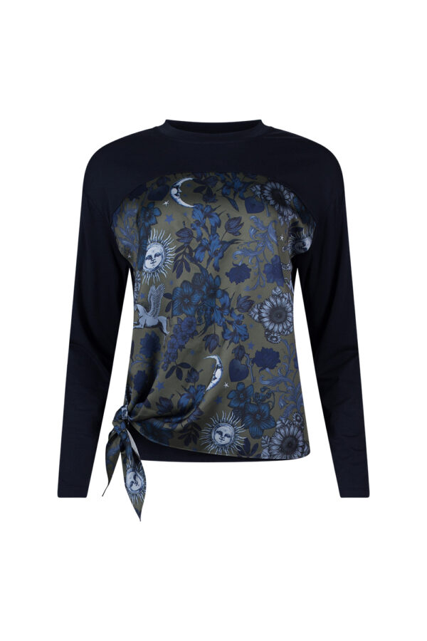 LOOBIES Story - Greenwich Tee LS2914 - Indigo Multi - Image 2