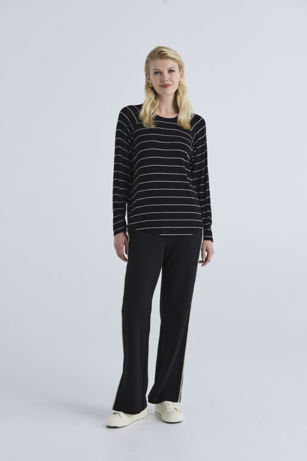 Lania - Astro Top 3708 - Black / Almond Stripe