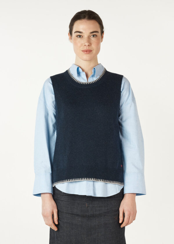 ZAKET & Plover - Essential Two Tone Vest ZP7156 - Denim - Image 2