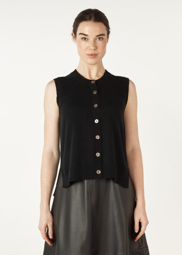 ZAKET & Plover - Essential Button Vest ZP7152 - Black - Image 2