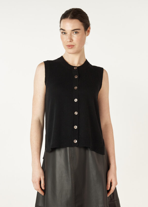 ZAKET & Plover - Essential Button Vest ZP7152 - Black