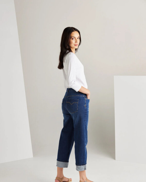 Lania- Legal Wide Jean 3475A - Indigo - Image 4