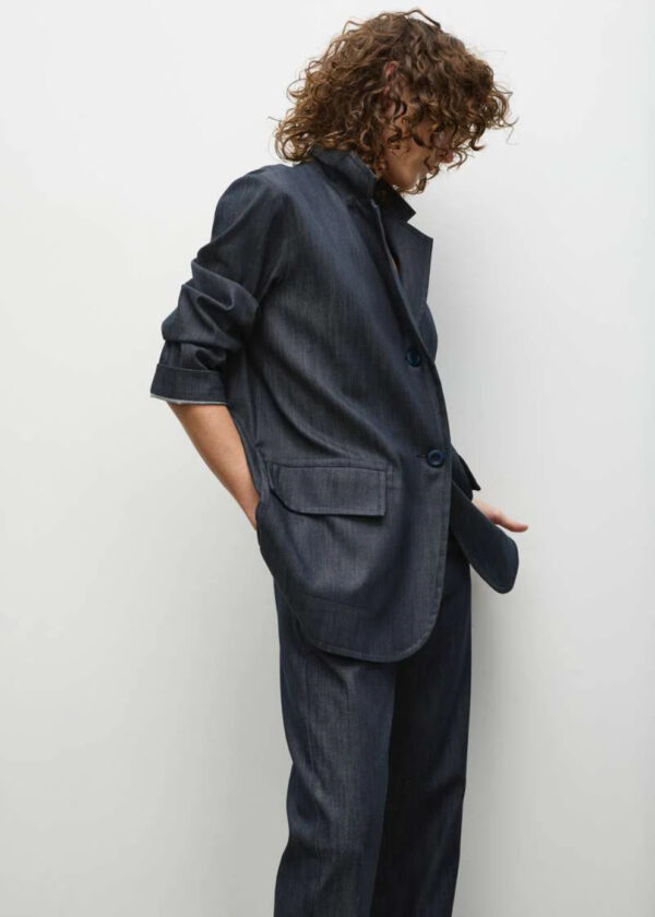 MELA PURDIE - Stretch Blazer -Deep Indigo - Image 2