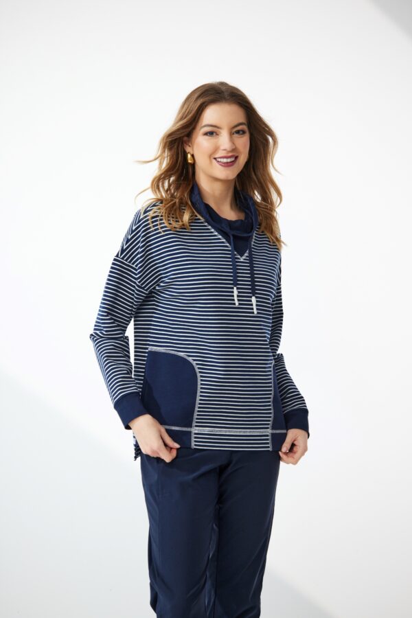 Newport - Terrace Stripe Sweatshirt NP28990 -Ink Stripe