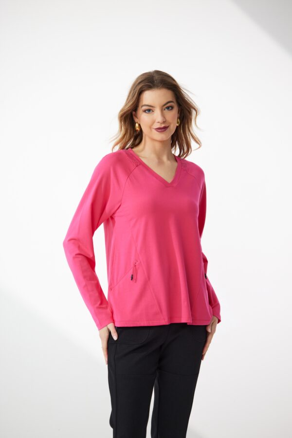 Newport - Plaza Long Sleeve Tee NP28991 - Hot Pink