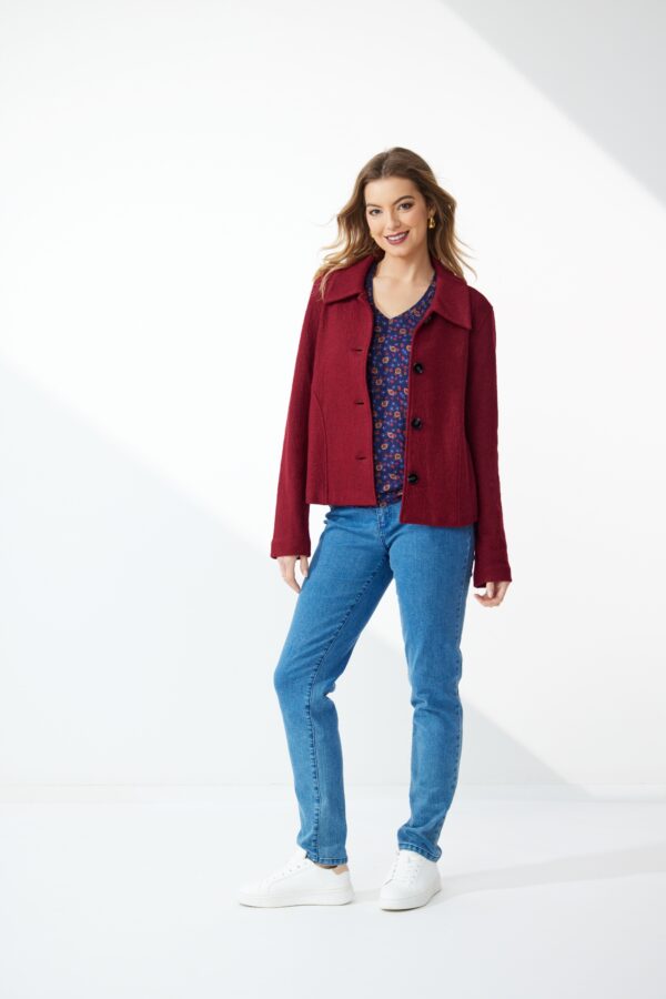 Newport - Whitney Wool Blend Jacket NP29616 - Berry - Image 4