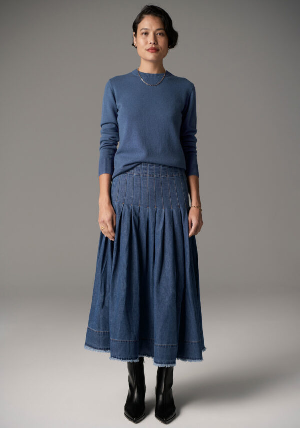 POL - Reece Denim Skirt PP5220 - Blue Wash - Image 2