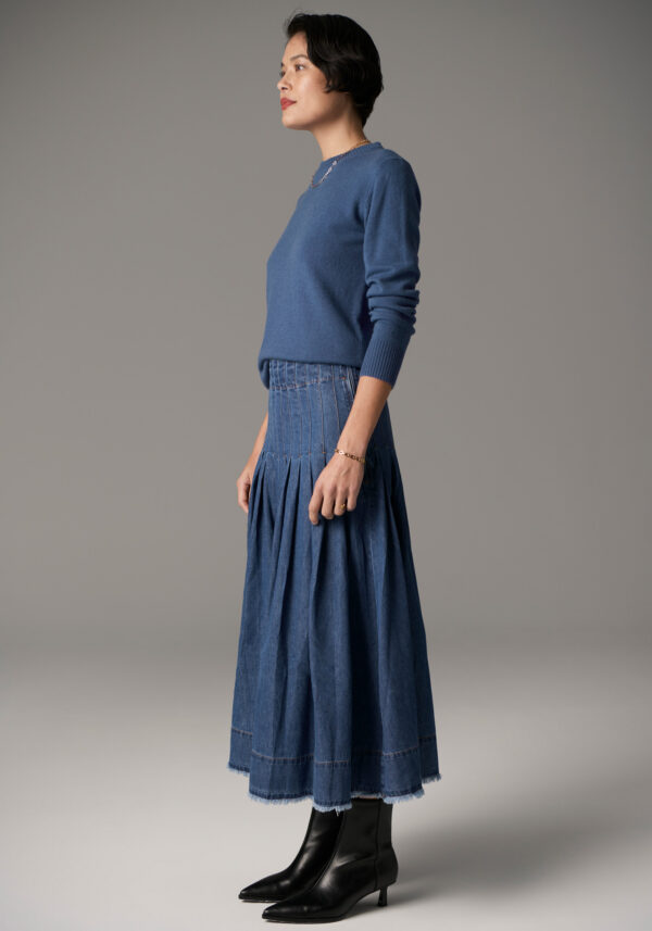 POL - Reece Denim Skirt PP5220 - Blue Wash - Image 3