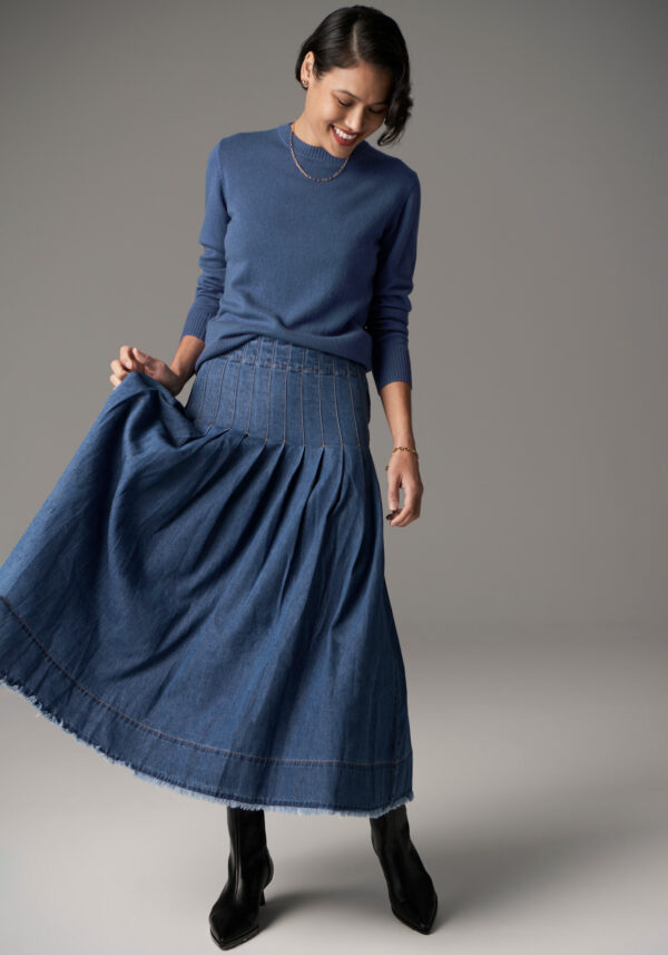 POL - Reece Denim Skirt PP5220 - Blue Wash