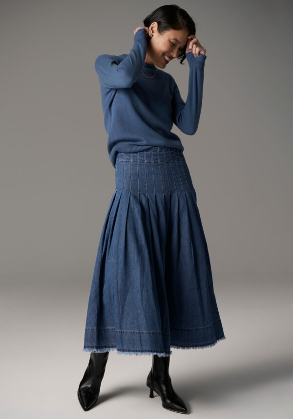 POL - Reece Denim Skirt PP5220 - Blue Wash - Image 6