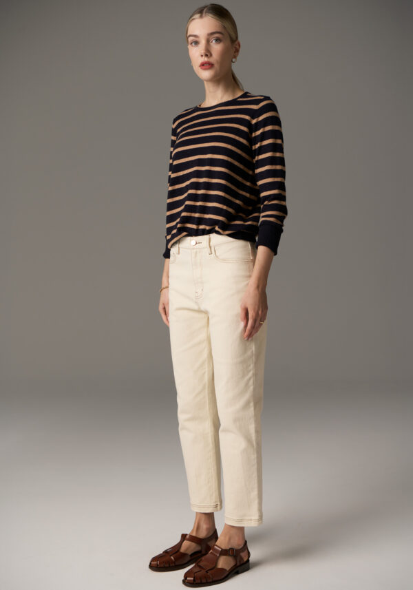 POL - Beech Stripe Knit PP5310 - Toffee/Ink - Image 3