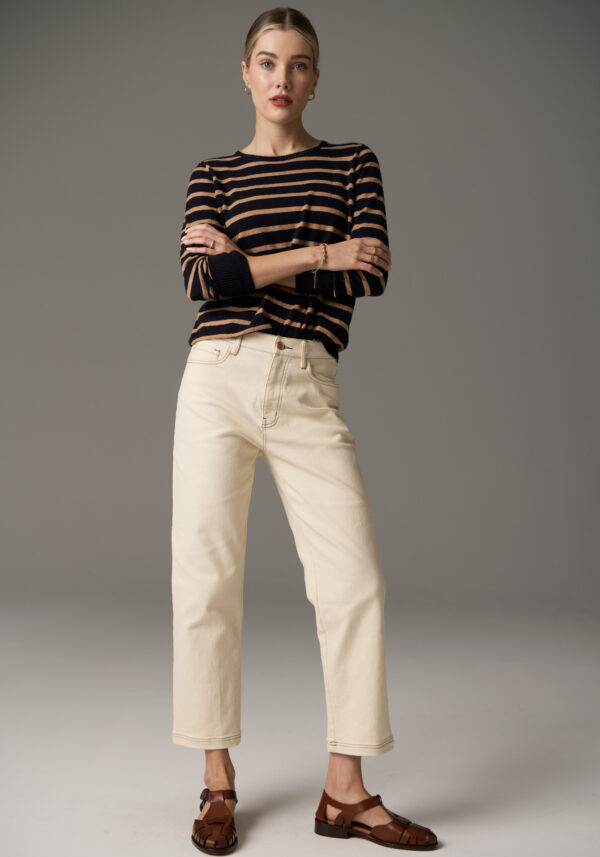 POL - Beech Stripe Knit PP5310 - Toffee/Ink - Image 5