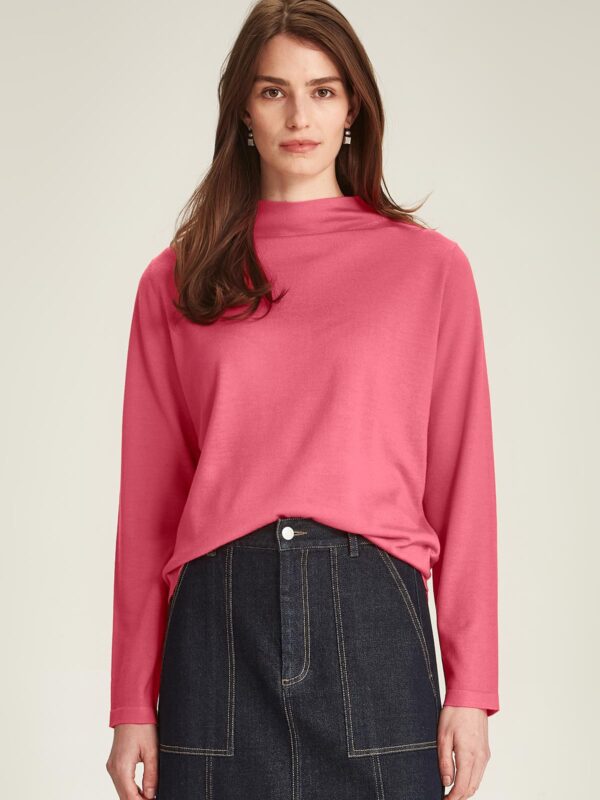 Sills - Vardo Merino Funnel Neck Sweater 12605 - Berry Pink