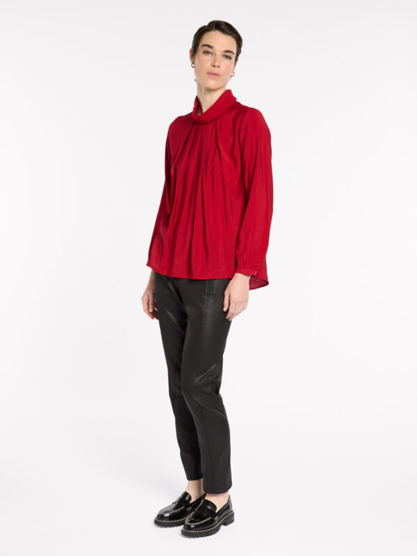 Marco Polo - Eternal Pleat Top YTMP4698 - Crimson - Image 2