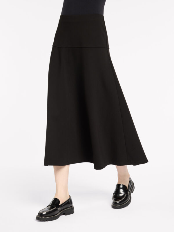 Marco Polo - Fit and Flare Ponte Skirt YTMP5043 - Black - Image 2