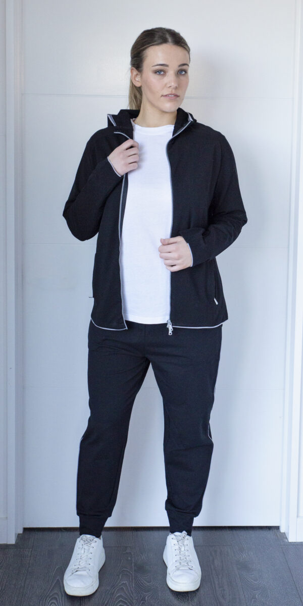 White On Black - Piped Jacket PHW-56 - Black