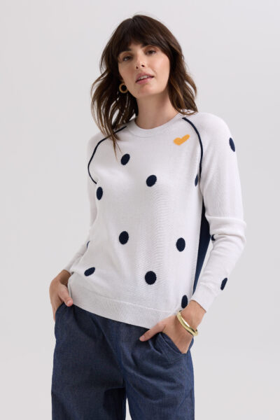 LD+Co Spot the Love Jumper - LC7775 White