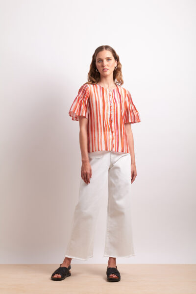 Neris - Draw The Line Blouse SN2838 - Koi Stripe