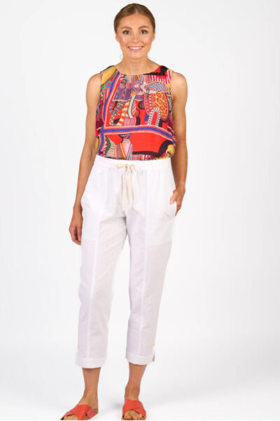 Knewe - Checker Pant K7076 - Ecru/White