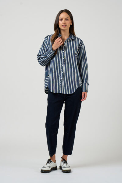 Madly Sweetly – Direction Stripe Shirt MS1827 – Navy