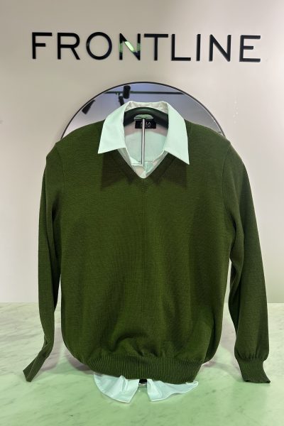 Country Laine – CL0113 Harlequin Jumper – Olive