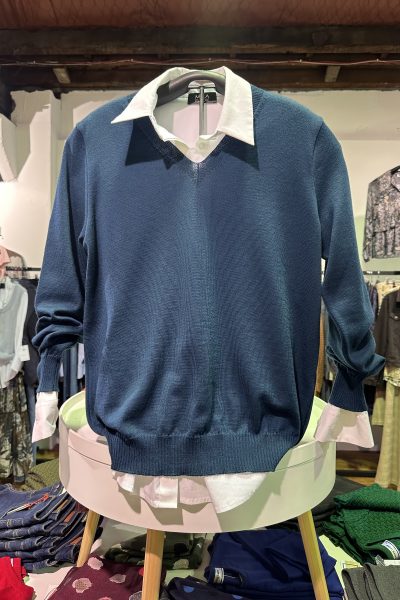 Country Laine – CL0113 Harlequin Jumper – Kingfisher