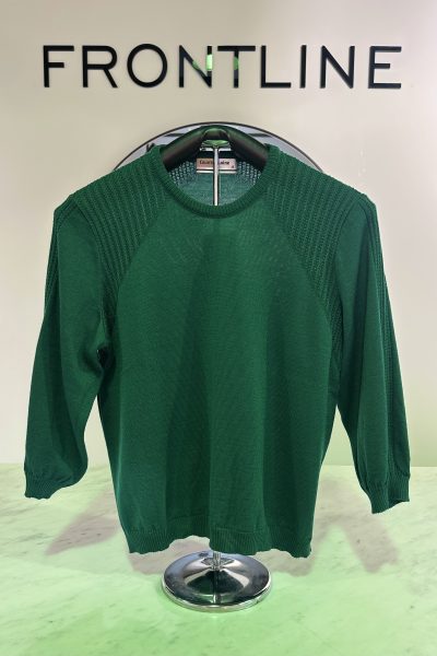 Country Laine – CL0119 Rib Shoulder Jumper – Kelly Green