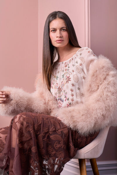 Loobie’s Story – Antoinette Top LS3211 – Bone Multi