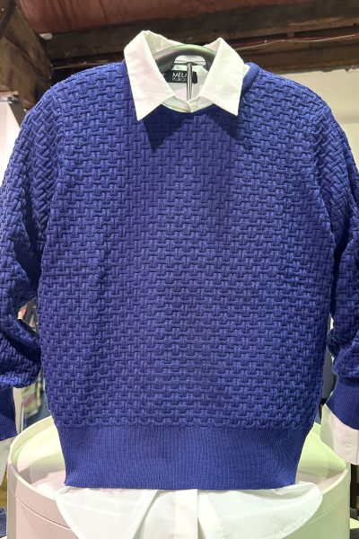 Country Laine- CL0057 Basketweave Jumper -Atlantic