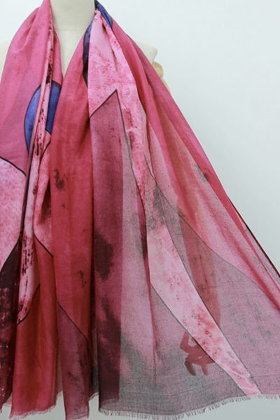 Frontline Scarf-Fuchsia Abstract Scarf -26CSK-12