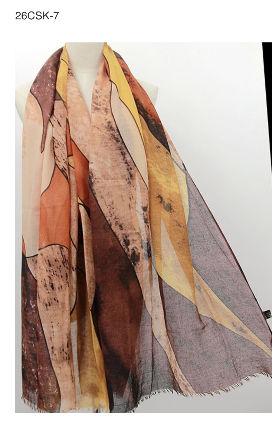 Frontline Scarf-Abstract Scarf -Amber 26CSK-7