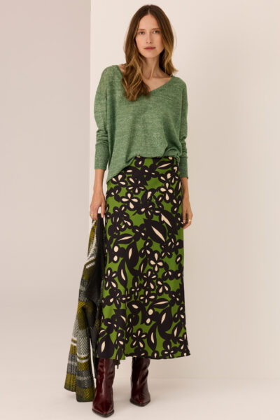 POL - Keaton Bias Skirt PP5851 - Green
