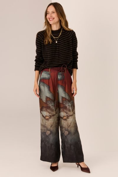 POL-Carmel Stripe Knit -Black/Chocolate