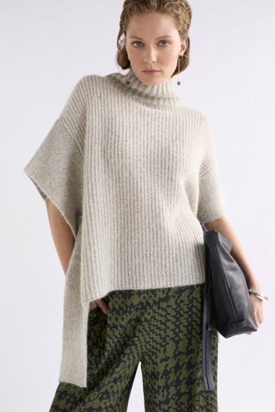 ELK - Aleph Poncho - Melange Oatmeal