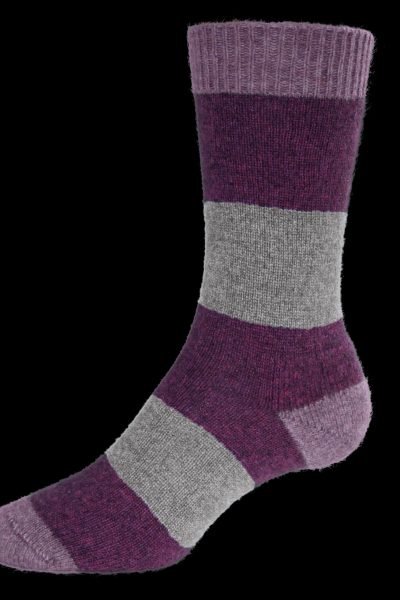 Noble Wilde - Hoop Sock - Mauve Base