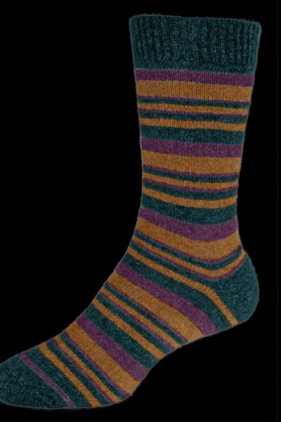Noble Wilde - Mini Stripe Sock - Paua Base