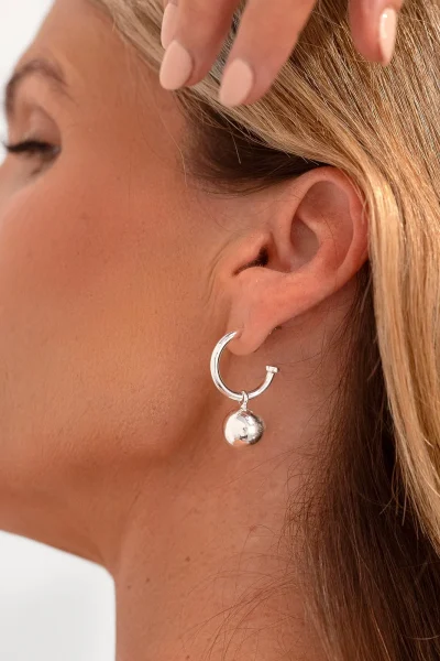 LillyCo - Silver Removable Ball Earrings