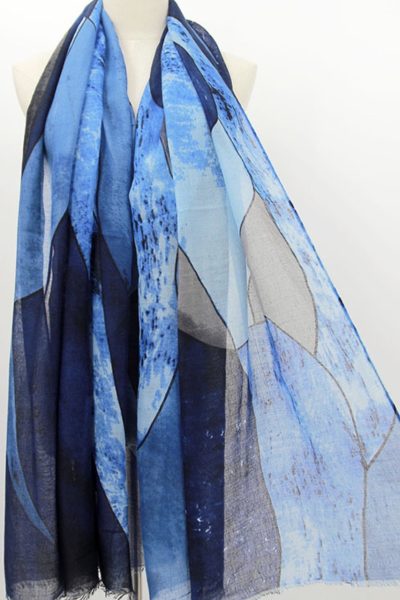 Frontline Scarf-Blue Abstract Scarf -26CSK-5