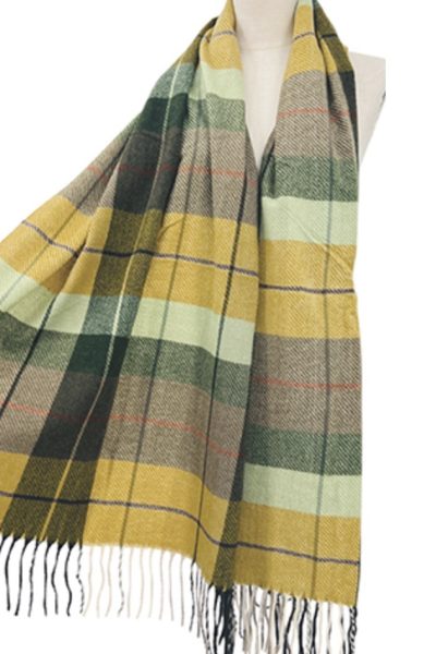 Frontline Scarf - Citron/Olive Tartan - 72503-4
