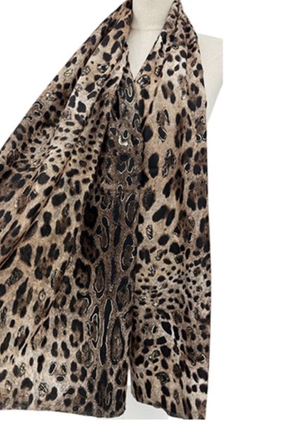 Frontline Scarf - Chocolate/Gold Animal - 70TJ12-32