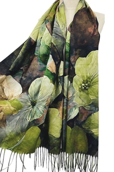 Frontline Scarf - Green Hibiscus - 70508-4