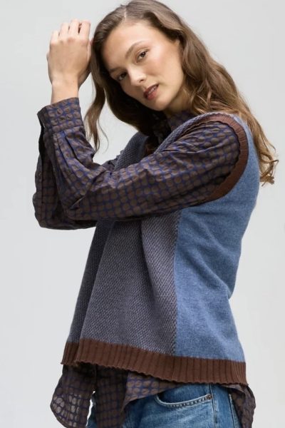 LD&CO - Poker Dot Shirt LC8194 - Cocoa Spot