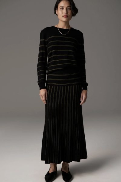POL - Gizelle Knit Lurex PP5262 -  Black/Khaki