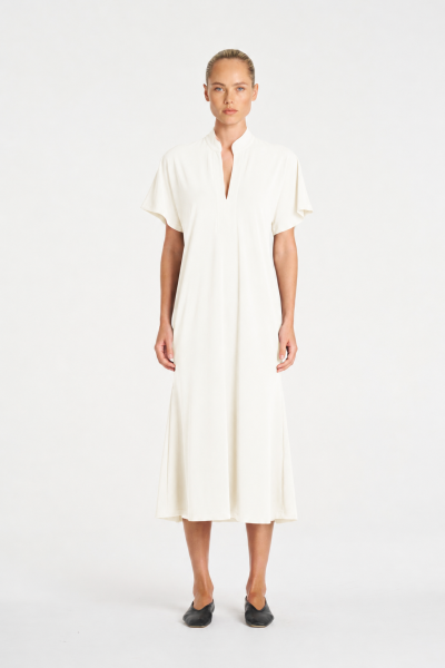 Mela Purdie - Tab Flip Dress F007 3072 - Cream