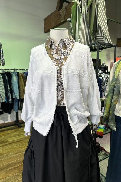 Zacket &Plover - Statement Zip Cardi ZP8808 - White